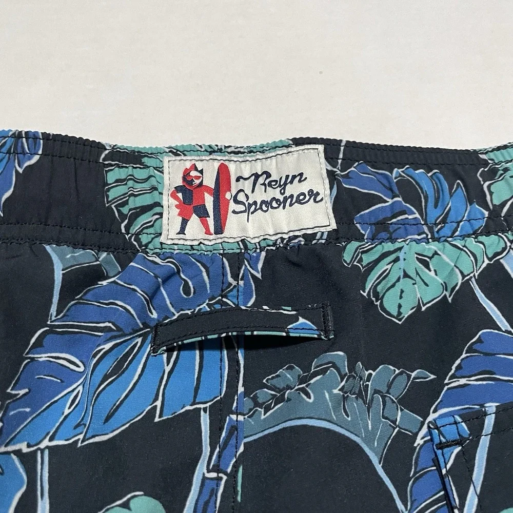 Reyn Spooner Mens Swim Trunks XXL Blue Kainapu 7